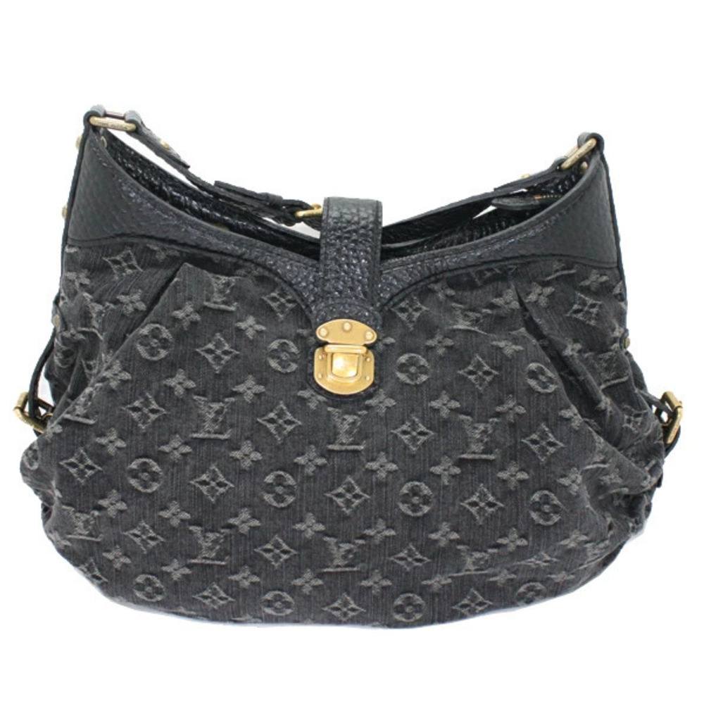 LOUIS VUITTON Monogram Denim Noir Black Shoulder Bag